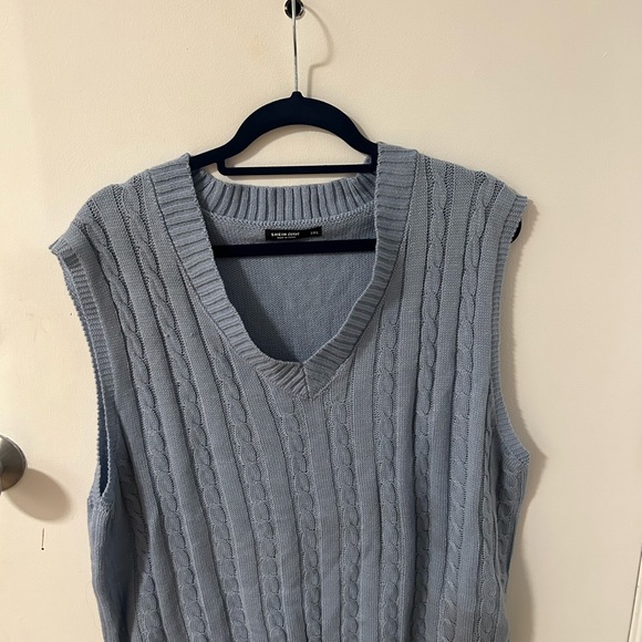 Shein 3X light blue knit sweater vest. - Picture 2 of 3